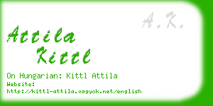 attila kittl business card